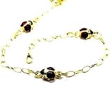 Bracciale Oro Giallo 18kt (750) con 3 Coccinelle Bambina Nascita Battesimo