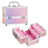 Valigetta Trucco Valigetta Trucchi per Cosmetici Makeup Valigia porta Trucchi Beauty Case da Viaggio Cofanetto Trucco Valigetta Unghie Caso Cosmetici...