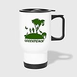 Tazza da viaggio, Coppa auto,Car Cup, Greenpeace Green Peace Go Green Perfect Stainless Steel Travel Tumbler CupTravel Coffee Mug With Lid Funny Gift Idea...