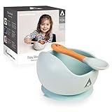 AllStoreItalia® Set pappa svezzamento | Ciotola in Silicone con Ventosa per Neonato e Bambino | Facile da pulire, Aderente, Anti Odore e Senza BPA | Adatta a...