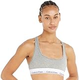 Calvin Klein Unlined Bralette 0000f3785e, Bralette Donna, Grigio (Grey Heather), M