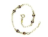 Bracciale Oro Giallo 18kt (750) con 6 Coccinelle Bambina Nascita Battesimo