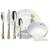 WMF Set posate bimbini Il Piccolo Principe in Acciaio Inox 18/10 Cromargan, set 6 pezzi con Tazza, Piatto, Coltello, Forchetta, Cucchiaio e Cucchiaino