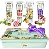 Idee Regalo Per Lei Cofanetto Crema Mani 4x25ml: Profumo di Verbena, Rosa, Mandorle, Floreale/Un Air d'Antan/Burro Di Karitè/Idea Regalo Per Lei/Cofanetto...