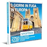 smartbox - Cofanetto Regalo per Uomo o Donna - 3 Giorni in Fuga in Europa - Idee Regalo Originale - 2 Notti con Colazione per 2 Persone
