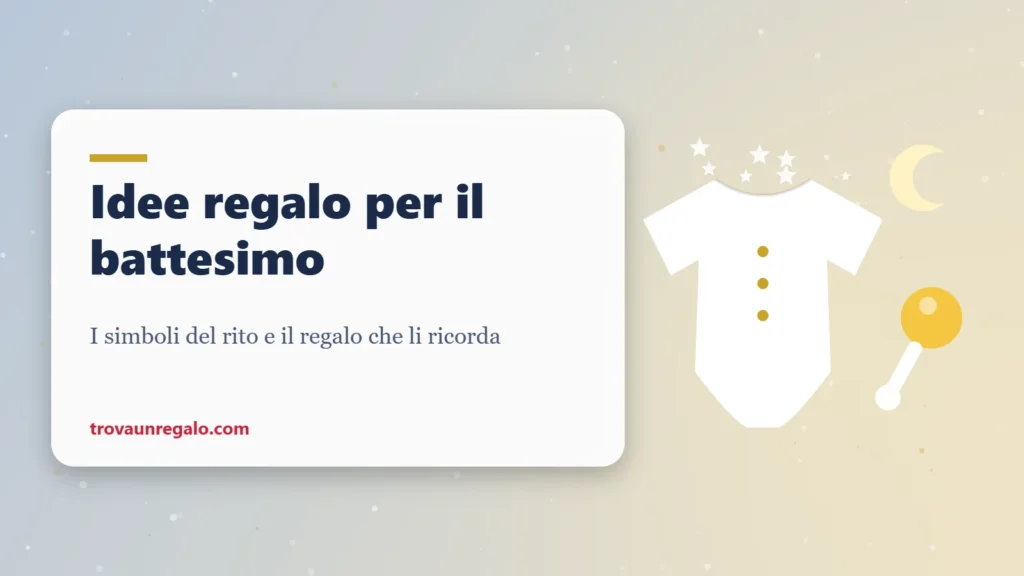 Idee regalo per il battesimo: body, sonaglio e luna