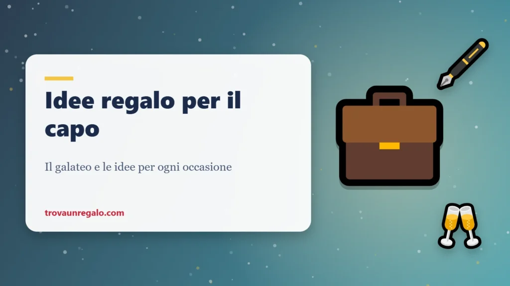 Idee regalo per il capo: valigetta, penna e brindisi