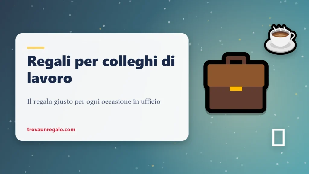 Regali per colleghi di lavoro: valigetta, caffè e pianta