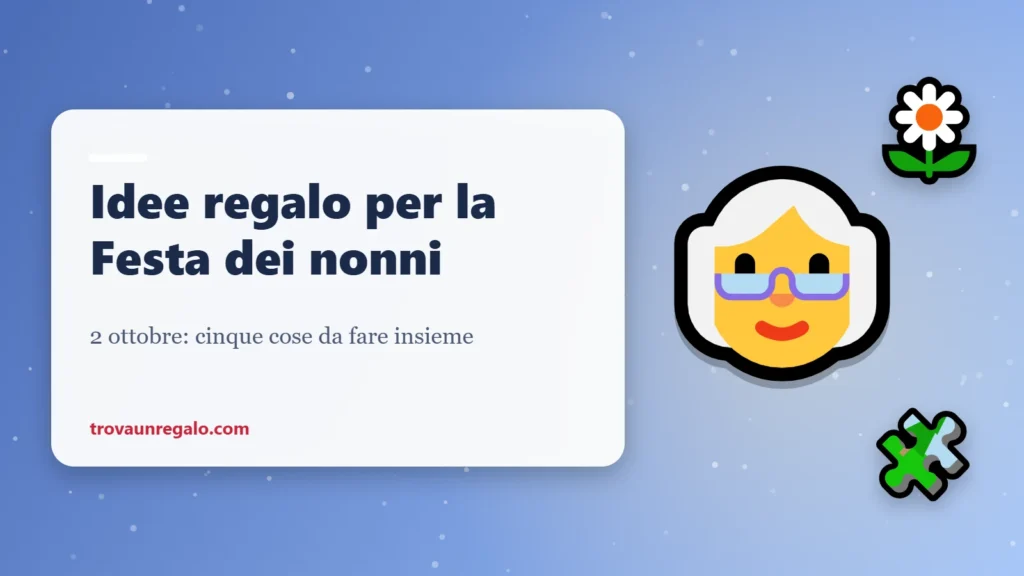 Idee regalo per la Festa dei nonni: nonna, fiore e puzzle