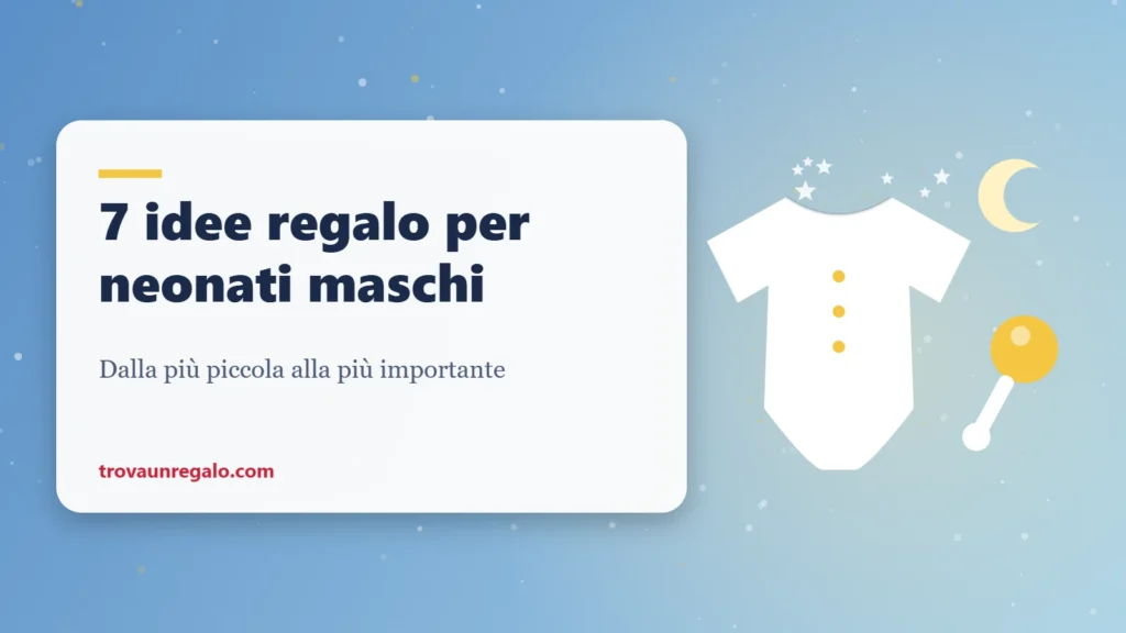 Idee regalo per neonati maschi: body, sonaglio e luna