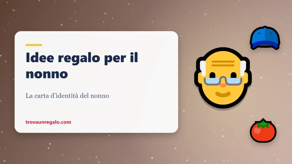 Idee regalo per il nonno: nonno, cappello e pomodoro