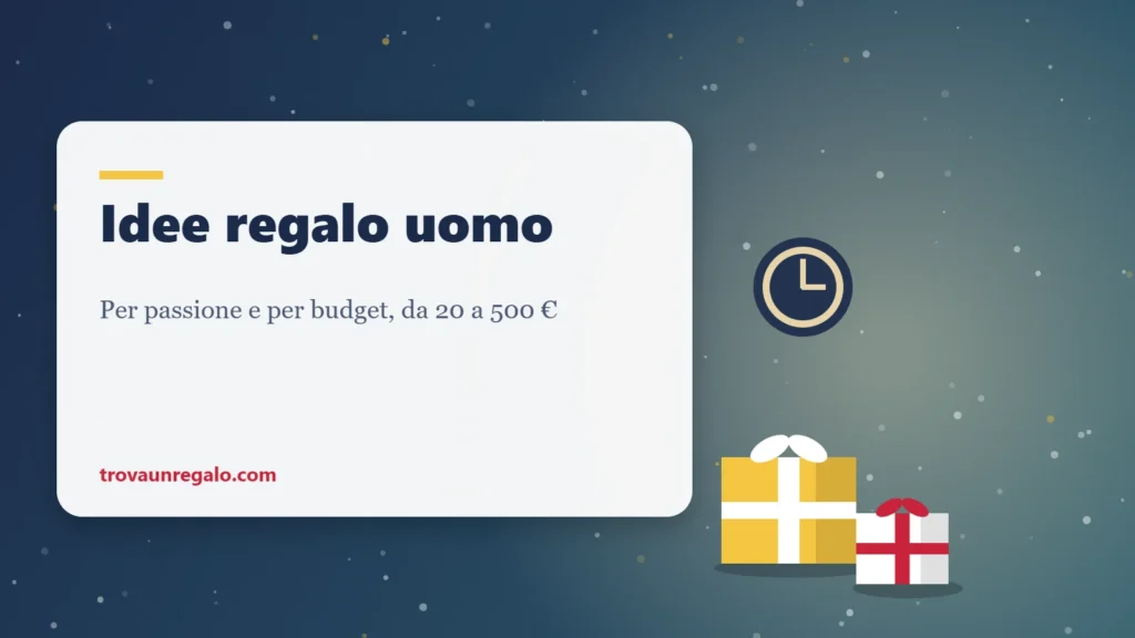 Illustrazione: orologio e pacchi regalo