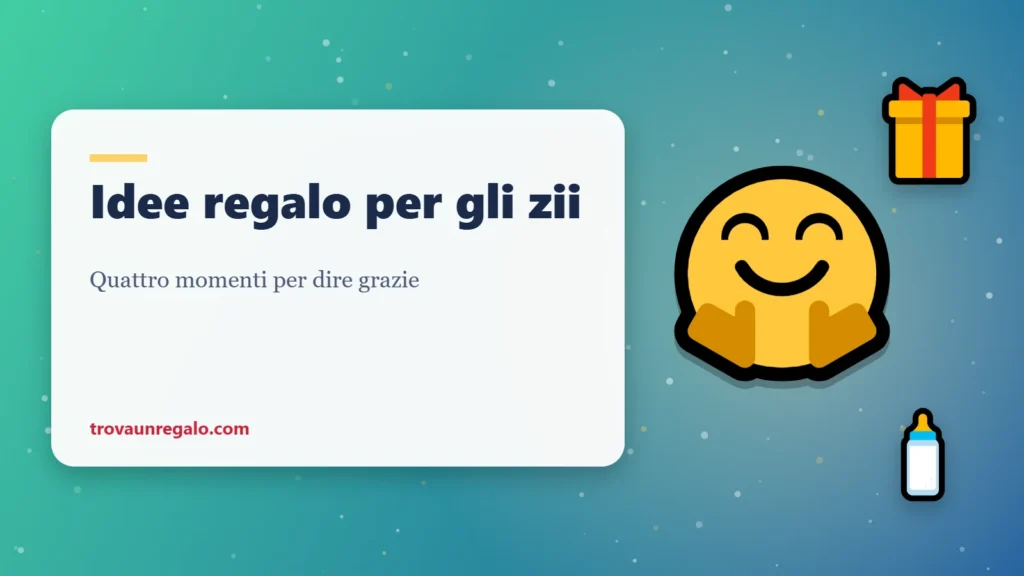 Idee regalo per gli zii: abbraccio, regalo e biberon