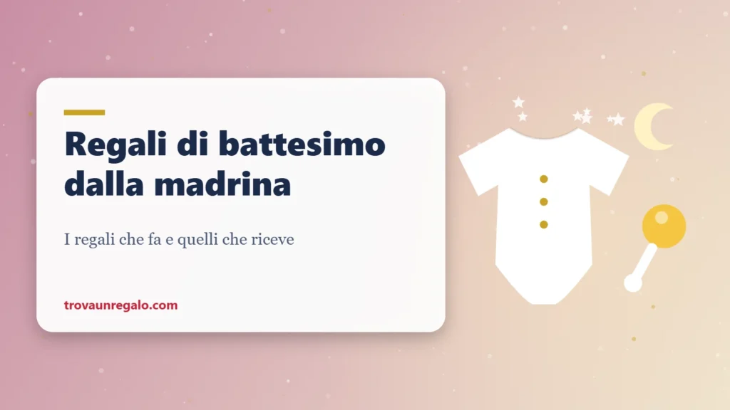 Regali di battesimo dalla madrina: body, sonaglio e luna