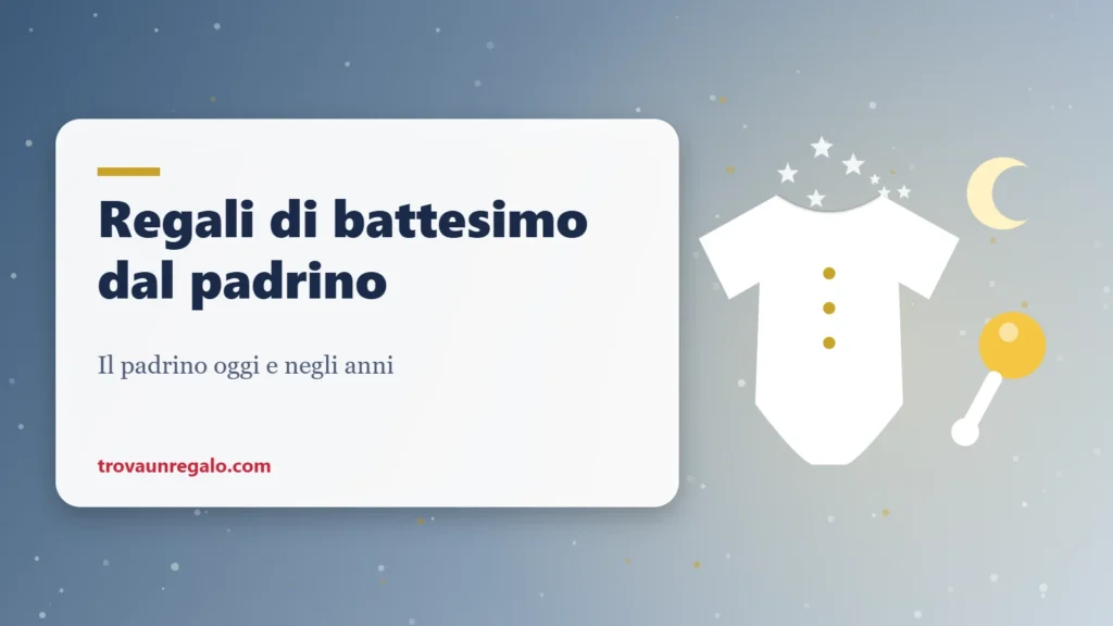 Regali di battesimo dal padrino: body, sonaglio e luna