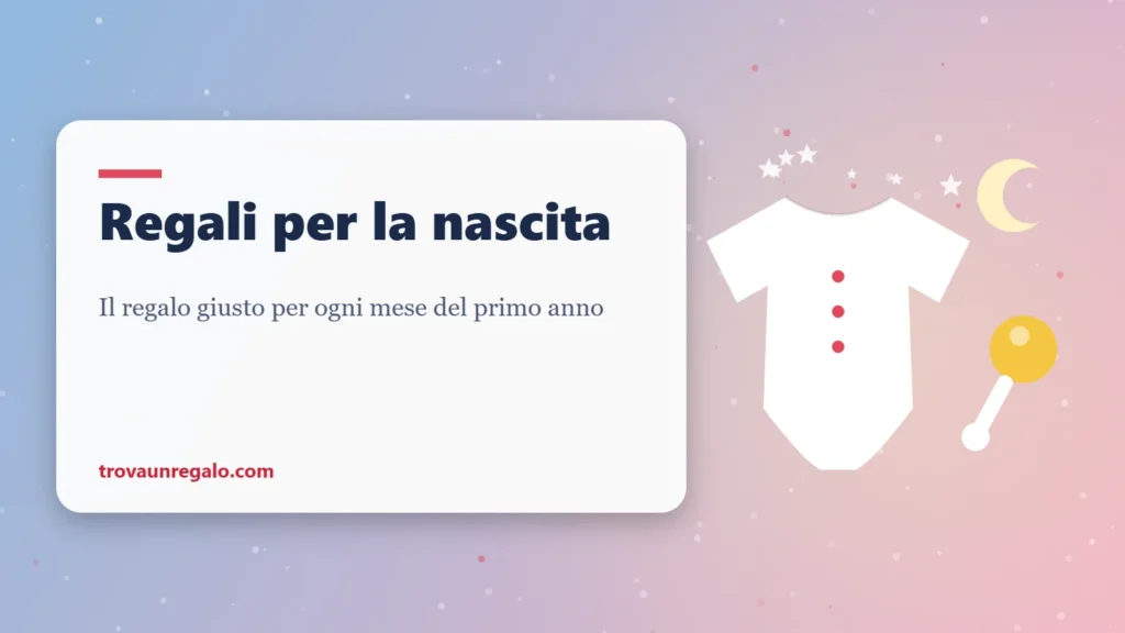Regali per la nascita: body, sonaglio e luna