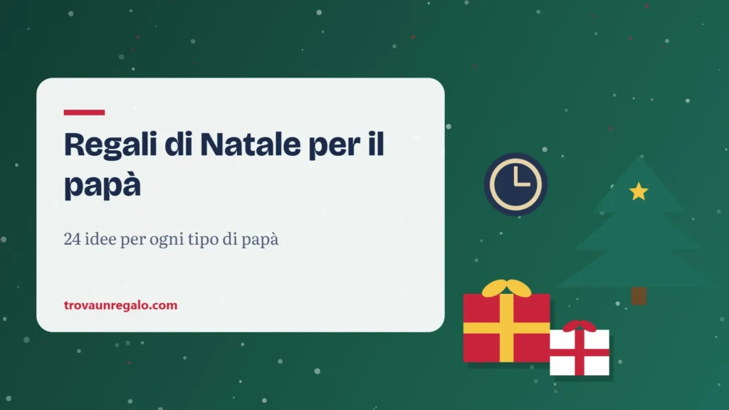 Illustrazione: regali di natale per il papà con albero di Natale e pacchi regalo