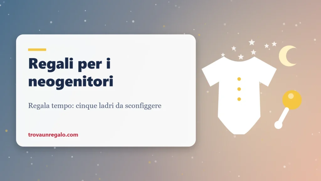Regali per i neogenitori: body, sonaglio e luna