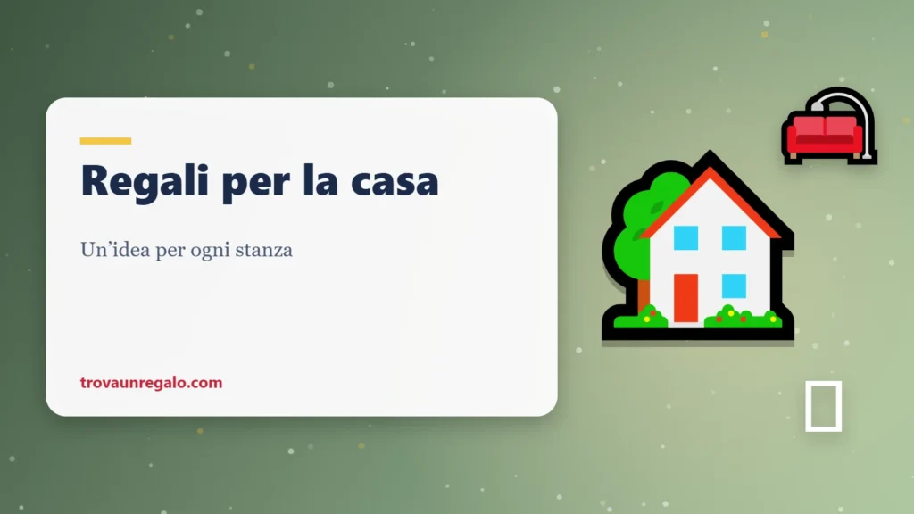 Regali per la casa: casa, divano e pianta