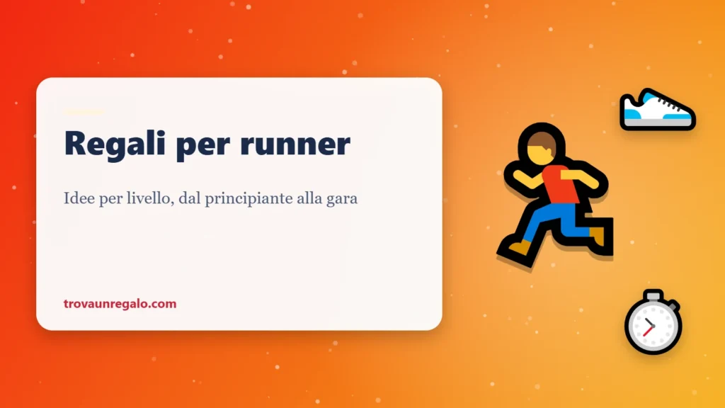 Regali per runner: corridore, scarpa e cronometro