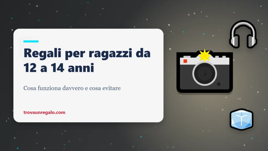 Regali per ragazzi da 12 a 14 anni: fotocamera, cuffie e cubo