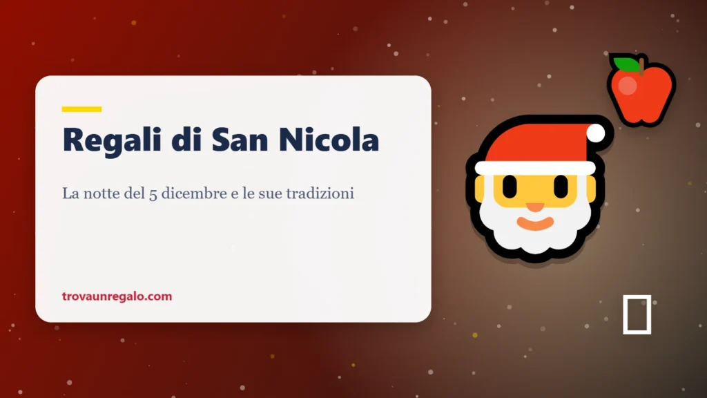 Regali di San Nicola: santo, mela e moneta d’oro