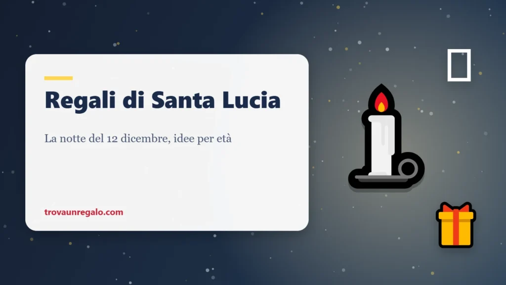 Regali di Santa Lucia: candela, asinello e regalo